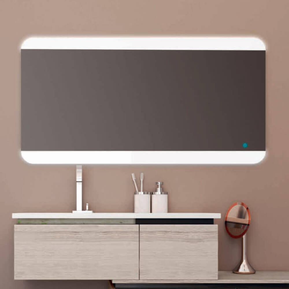 Specchio 70 X 136 LED con sensore touch retroilluminato bordi satinati Arcshop