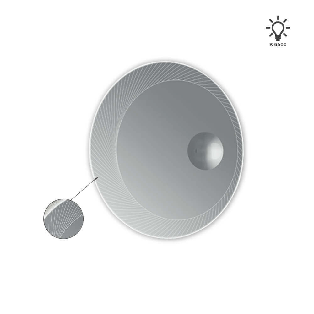 Specchio tondo LED bordo lavorato diametro 100 con ingranditore Arcshop