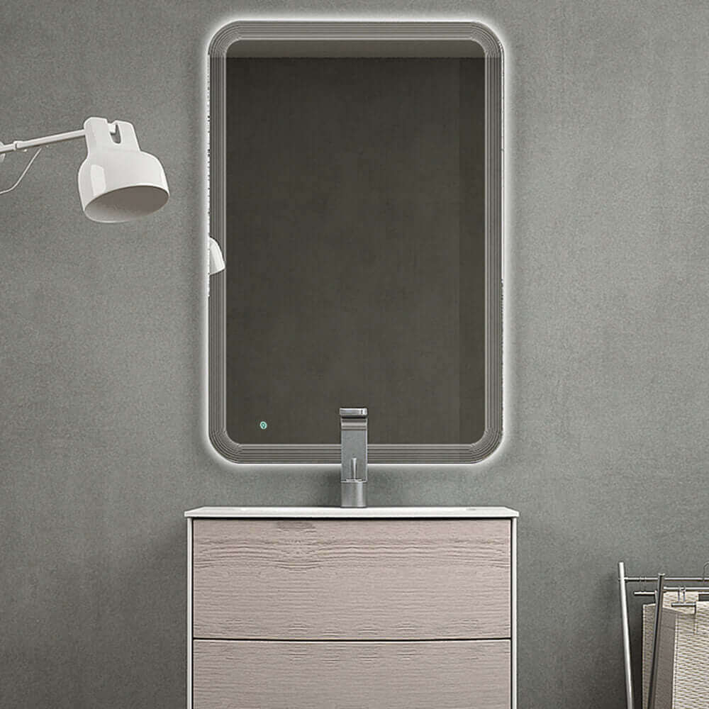 Specchio LED righe 90X60 reversibile accensione touch Arcshop