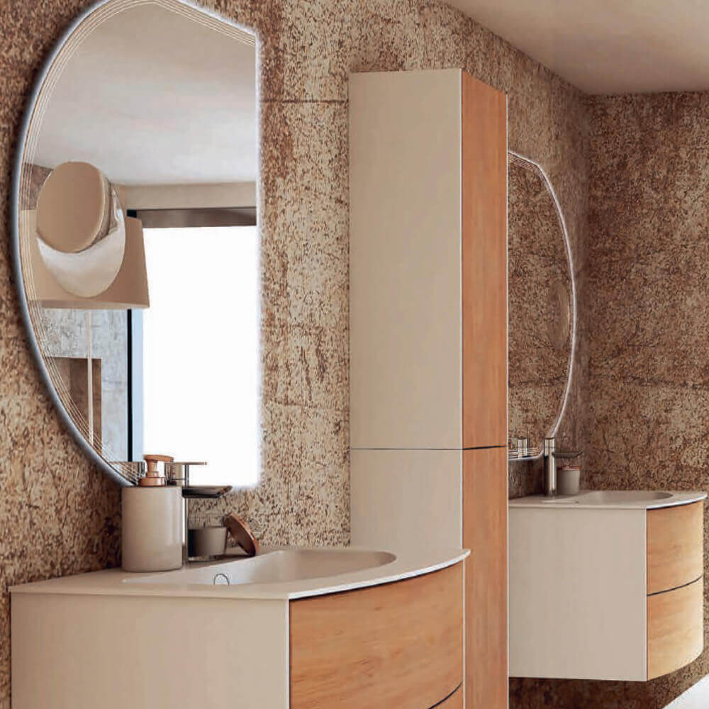 Specchio 80X60 LED righe anti-fog con specchietto ingranditore Arcshop