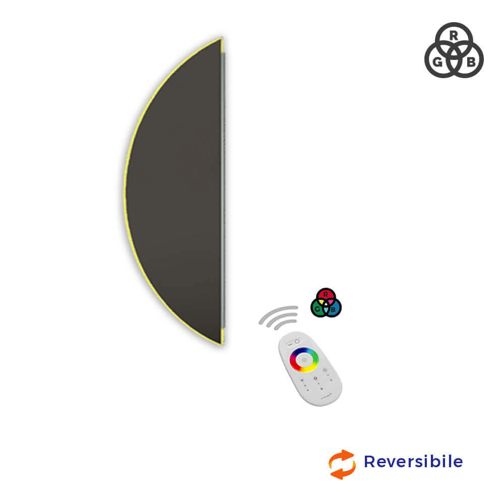 Specchio bronzato LED retroilluminato colori RGB 80X30 con telecomando Arcshop