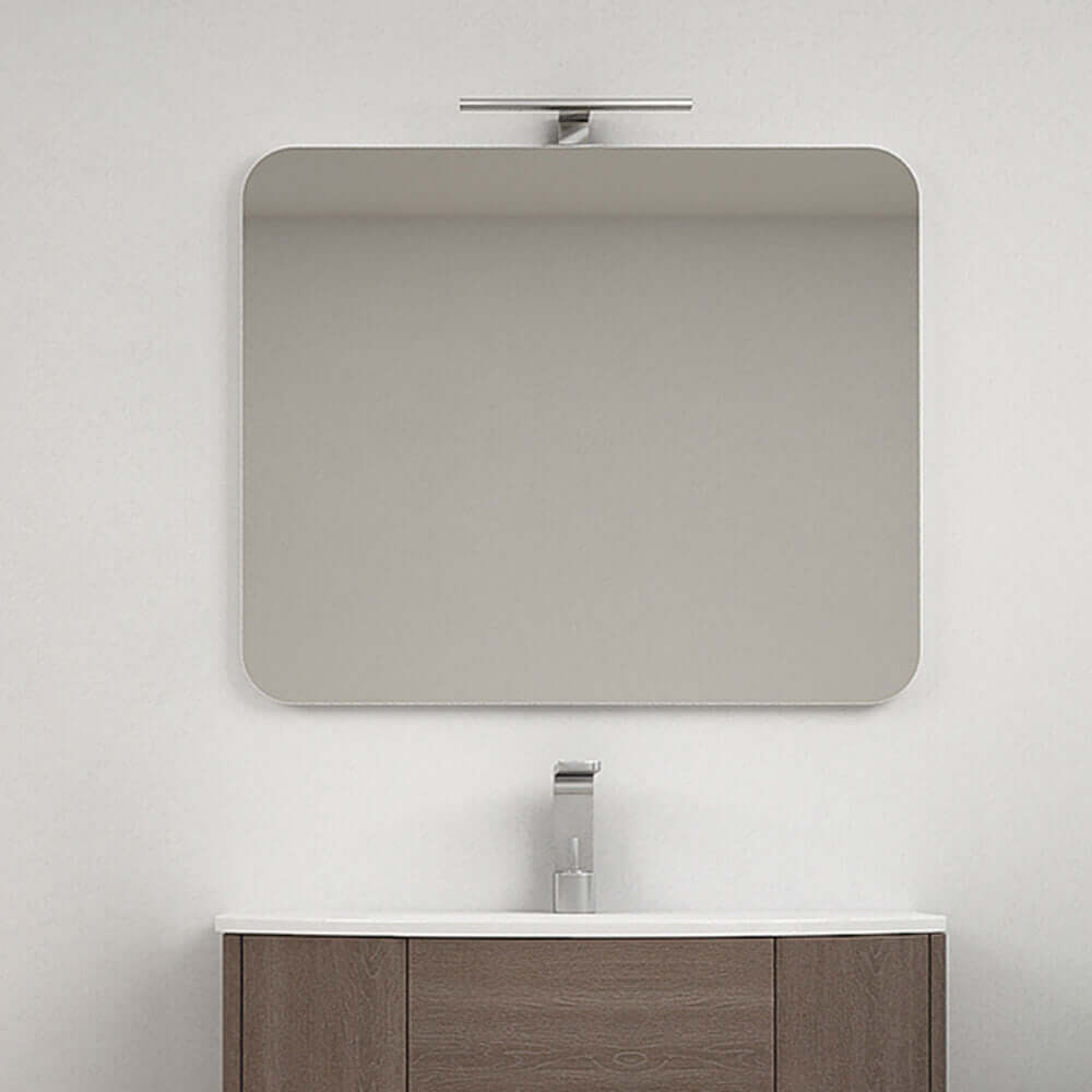 Specchio stondato filo lucido 90X74 reversibile forma rettangolare Arcshop
