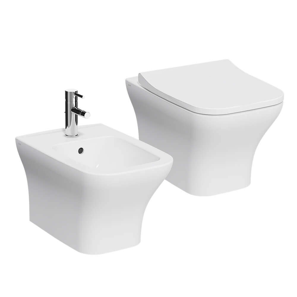 Sanitari sospesi Vitra MIa Square wc rimless e bidet Arcshop