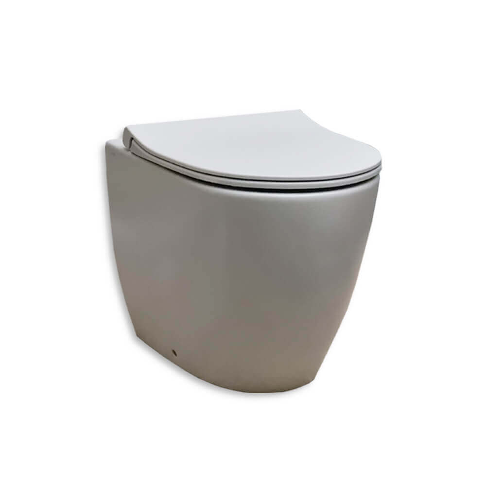 Sanitari wc rimless e bidet Vitra Sento color tortora opaco