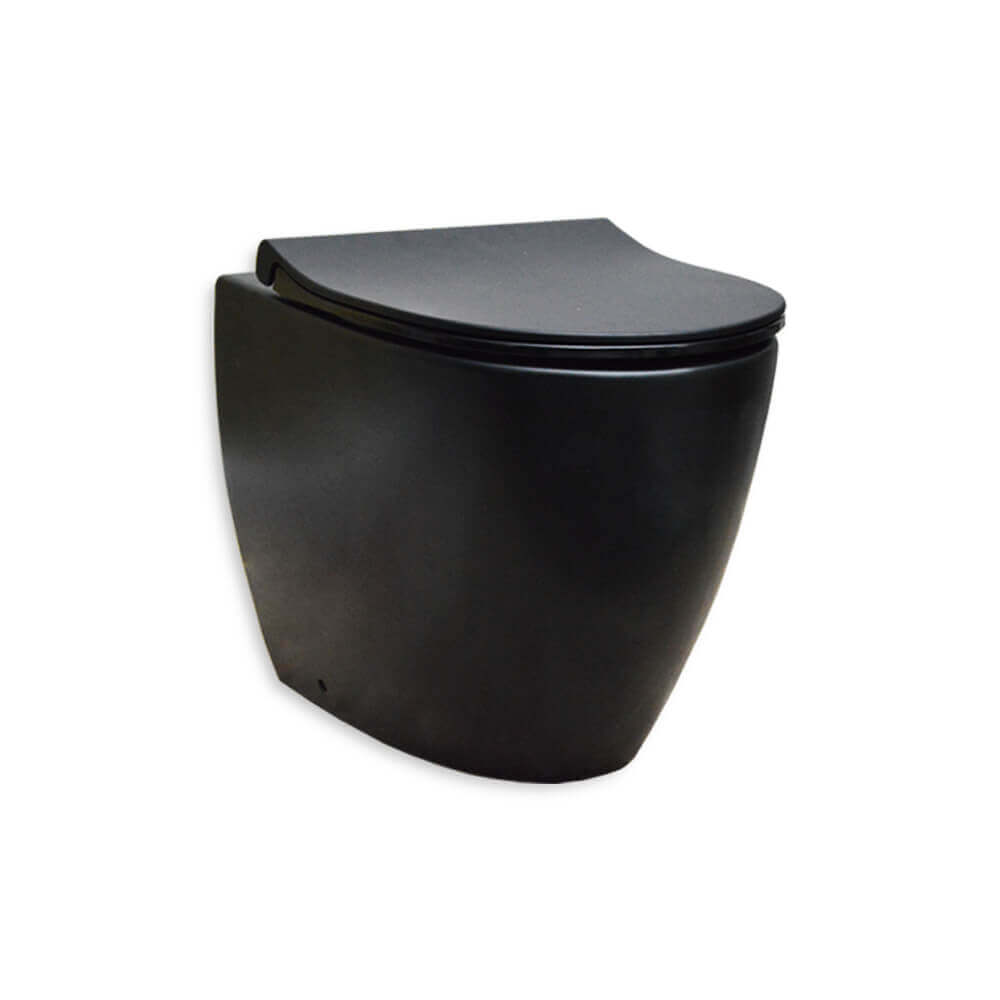 Sanitari Vitra Sento nero opaco filo muro con wc e bidet con sistema scarico rimless Arcshop