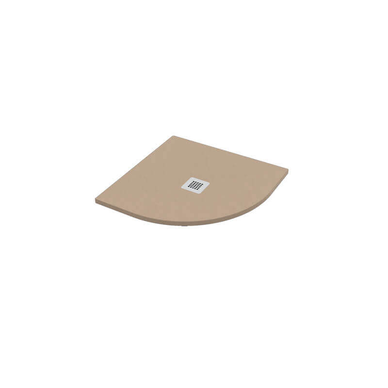 Piatto doccia semicircolare 80x80 in marmoresina effetto pietra Arcshop