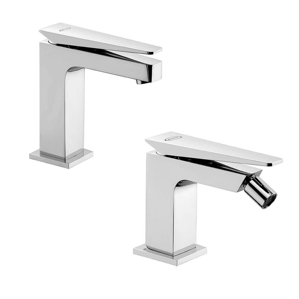 Set miscelatori lavabo + bidet Jacuzzi | rubinetteria Beam per piletta click clack Arcshop