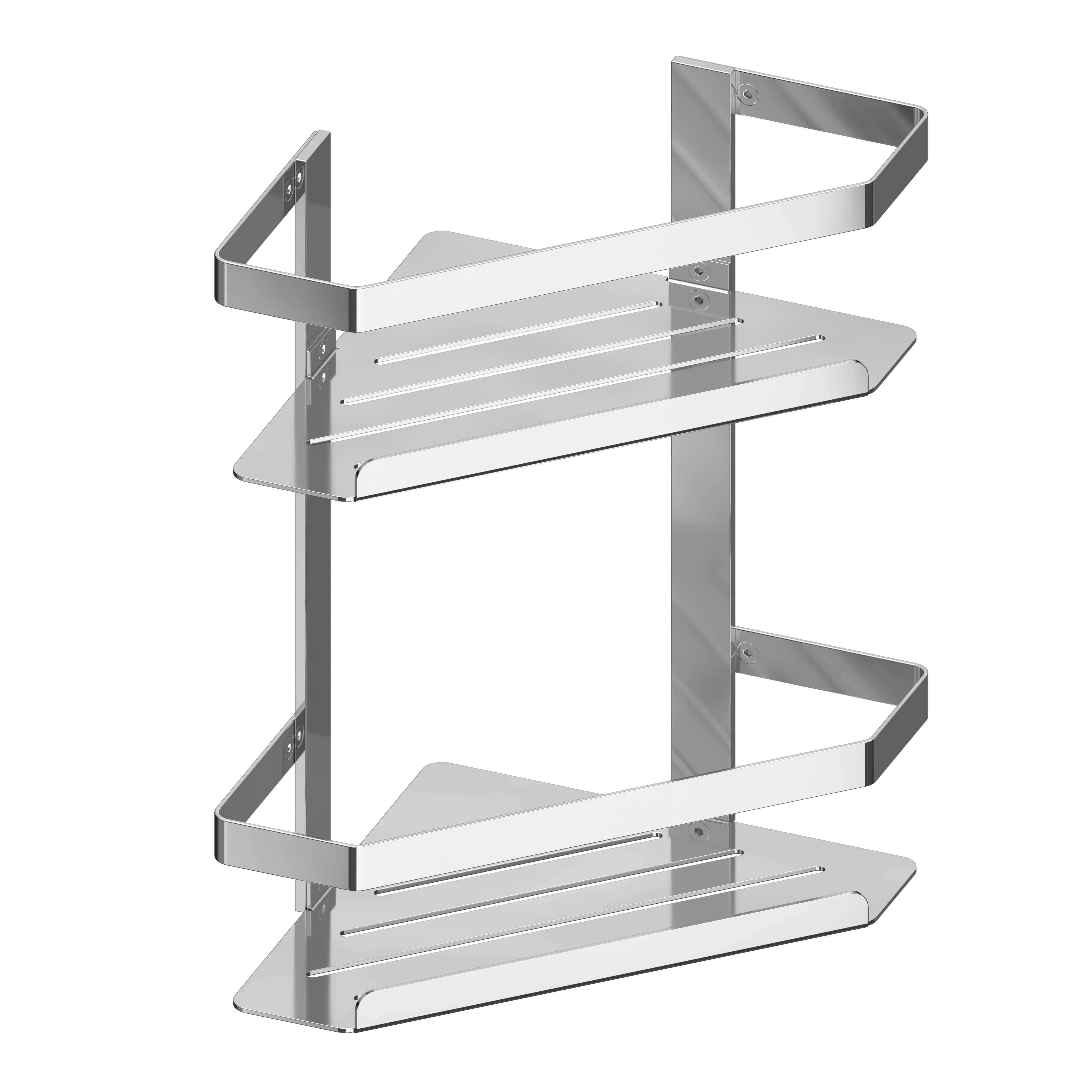 Neodrain Mensola angolare per doccia in acciaio inox, per bagno, shampoo, colore nero Neodrain Mensola angolare per doccia in acciaio inox, per bagno, shampoo, colore nero