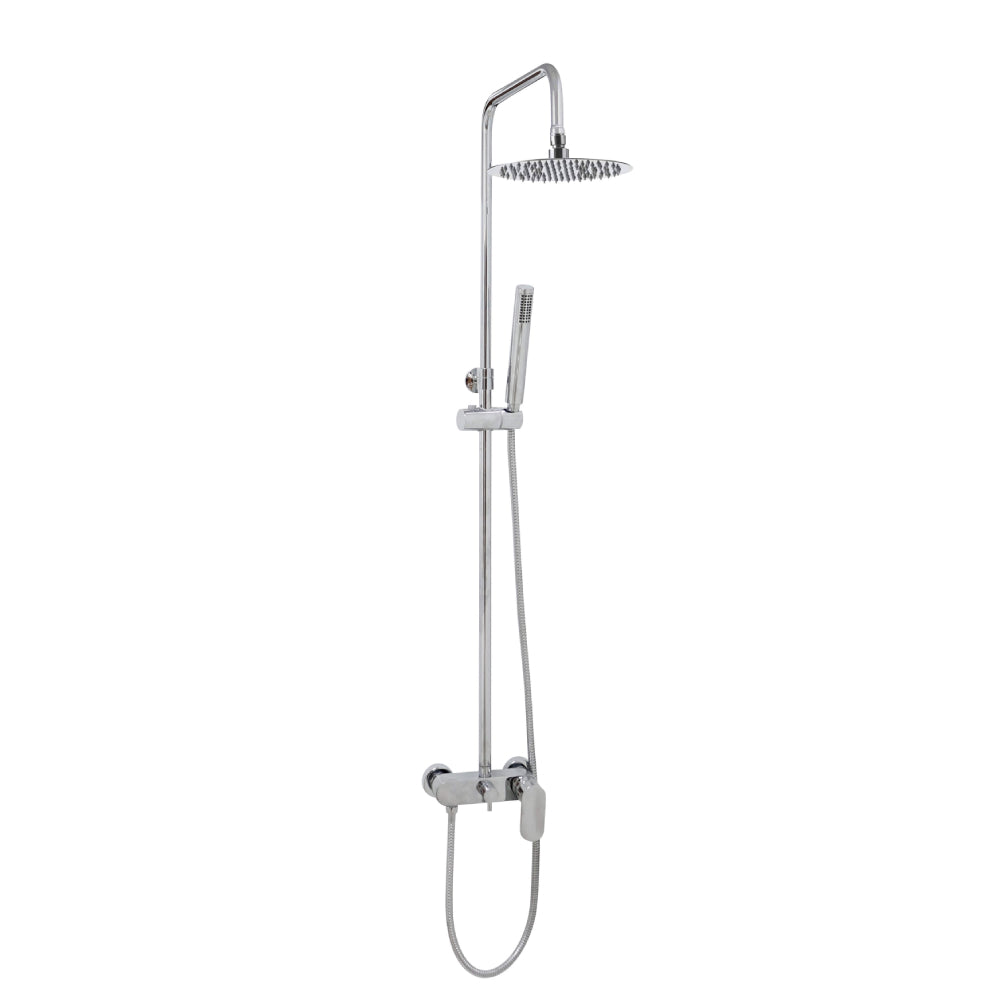 Colonna doccia con miscelatore deviatore e soffione ultrapiatto in acciaio Arcshop