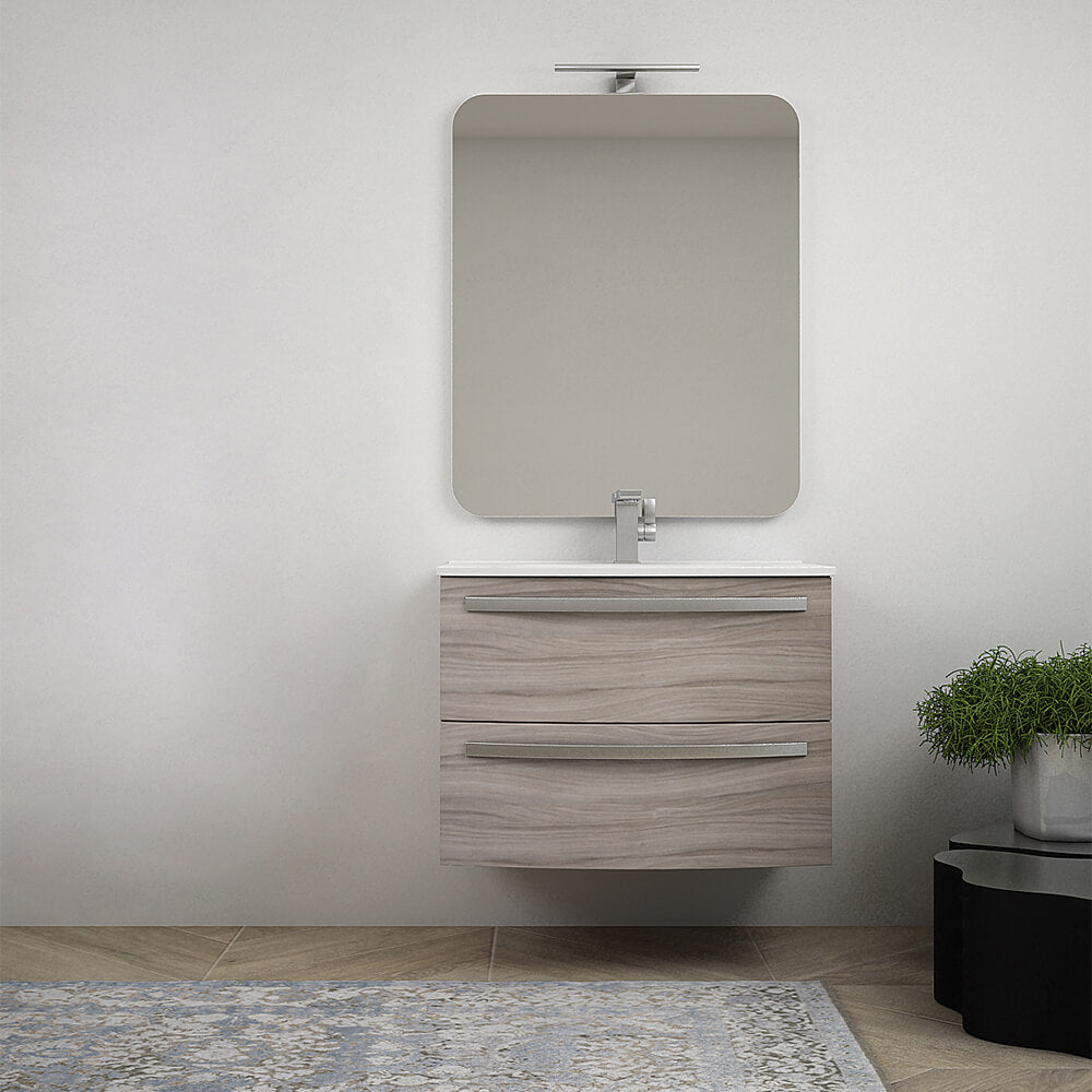 Mobile bagno 75 cm Larice sospeso bombato - Berlino Arcshop