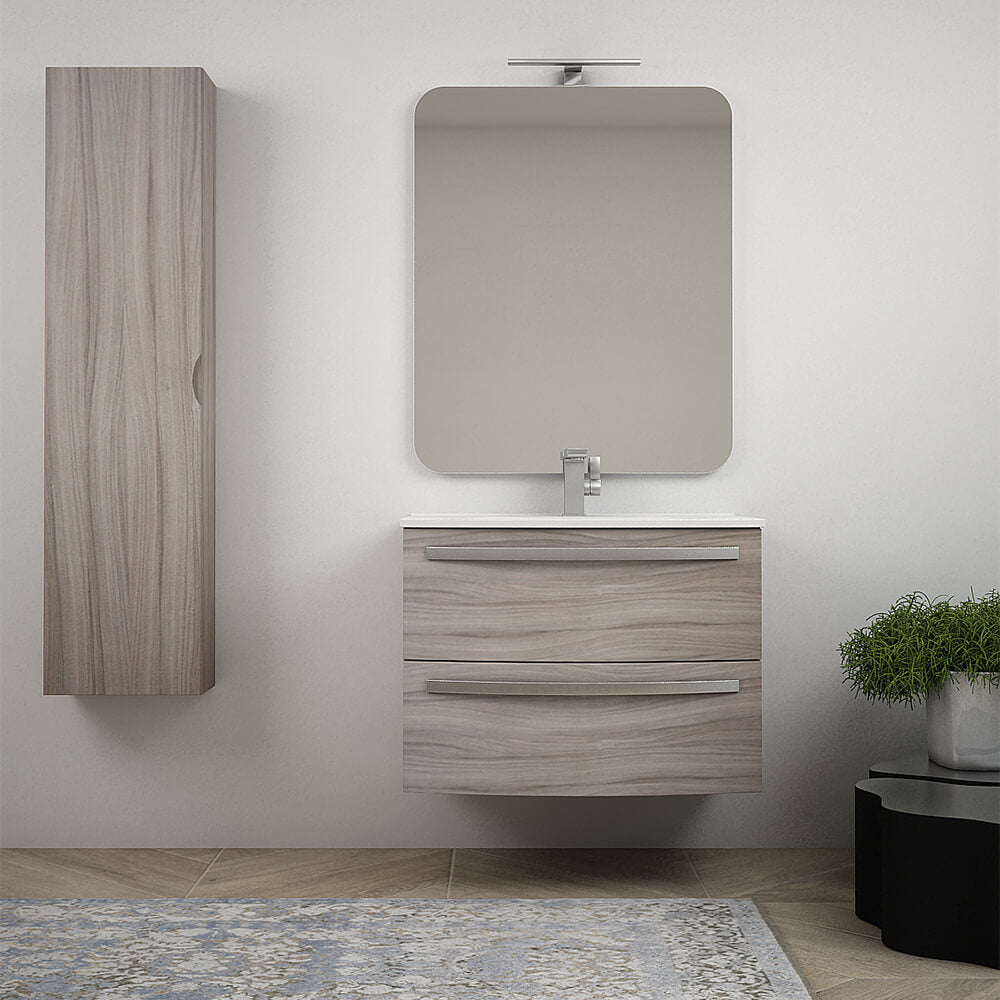 Mobile bagno 75 cm Larice sospeso bombato - Berlino Arcshop