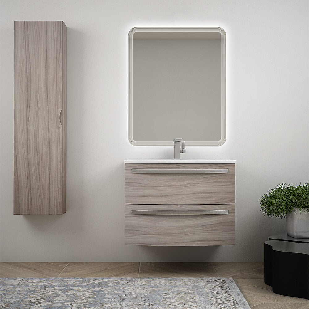Mobile bagno 75 cm Larice sospeso bombato - Berlino Arcshop