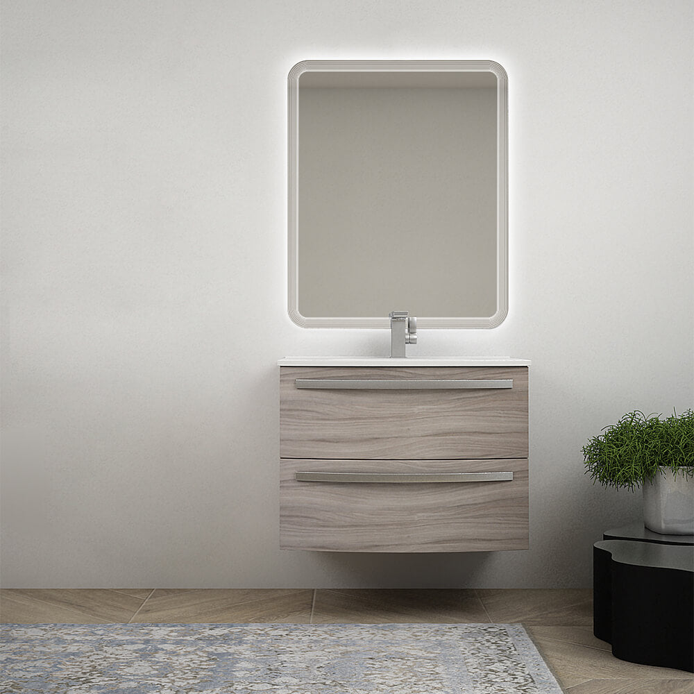 Mobile bagno 75 cm Larice sospeso bombato - Berlino Arcshop