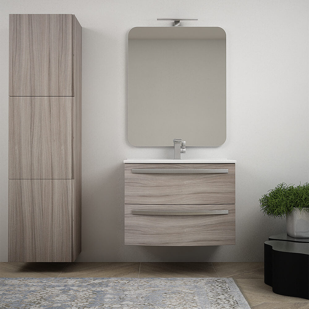 Mobile bagno 75 cm Larice sospeso bombato - Berlino Arcshop