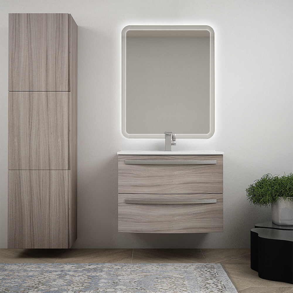 Mobile bagno 75 cm Larice sospeso bombato - Berlino Arcshop