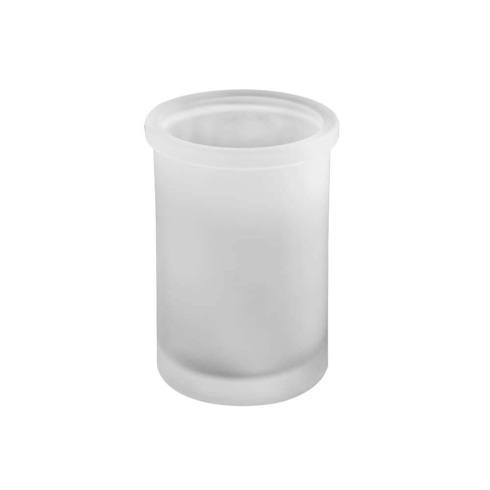 Set accessori 3 pezzi in vetro satinato serie Pharmacy di Cipì Dispenser Bicchiere Porta sapone Arcshop