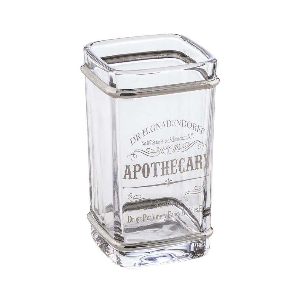 Set 3 pezzi in vetro Cipì serie Retrò Dispenser Bicchiere e Porta sapone Arcshop