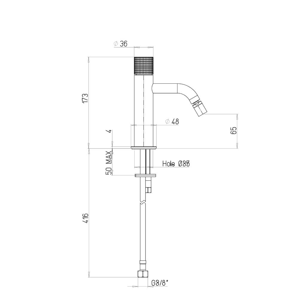 Miscelatore bidet Jacuzzi Rubinetteria Armonia Grip per piletta Click Clack - Arcshop