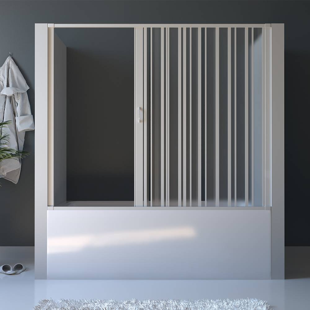 Porta per cabina vasca 175 cm in PVC adattabile apertura laterale Arcshop