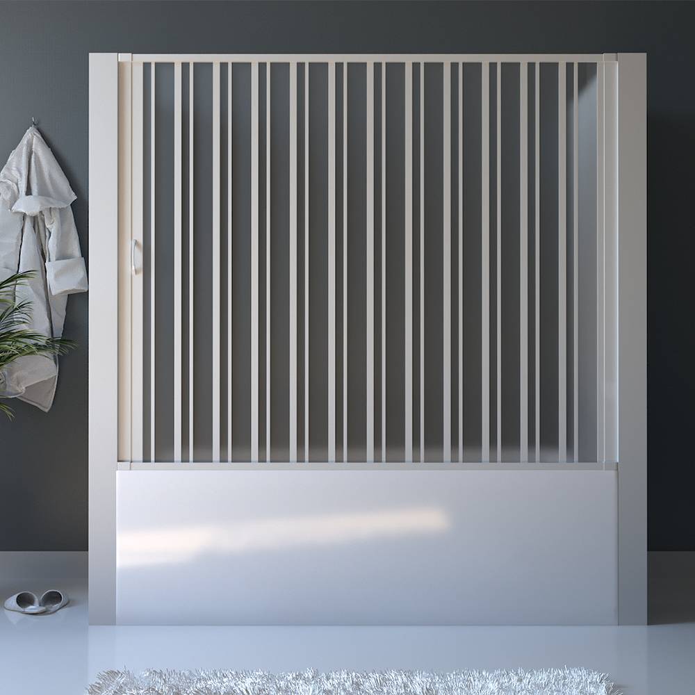 Porta per cabina vasca 175 cm in PVC adattabile apertura laterale