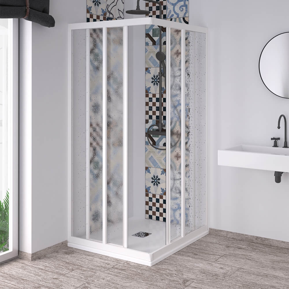 Cabina doccia angolare 70x100 in acrilico Arcshop