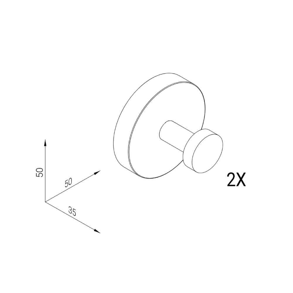 Appendini acciaio Inox tondo Metaform Class fissaggio adesivo o con viti Arcshop