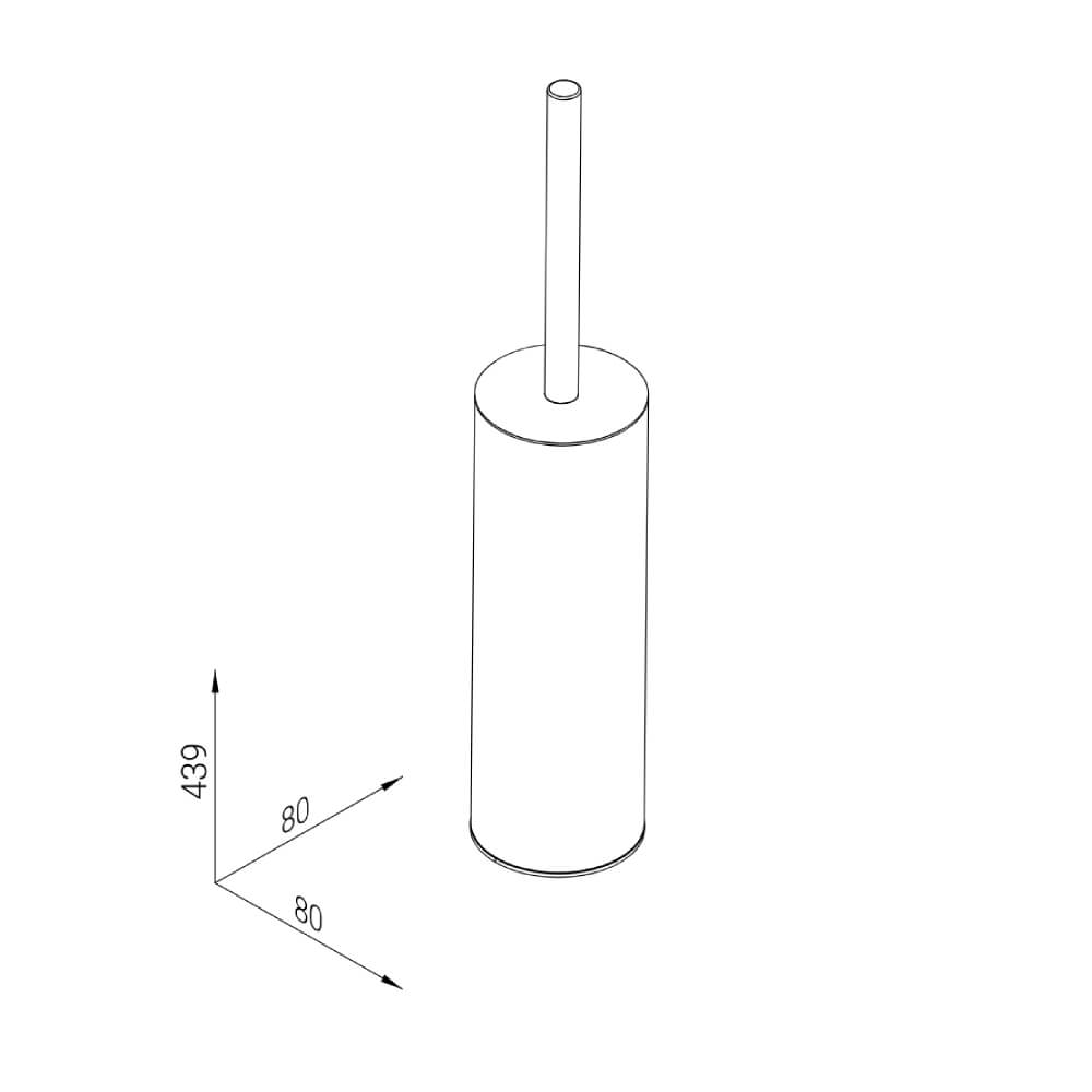 Portascopino da appoggio in acciaio Inox tondo Class di Metaform Arcshop