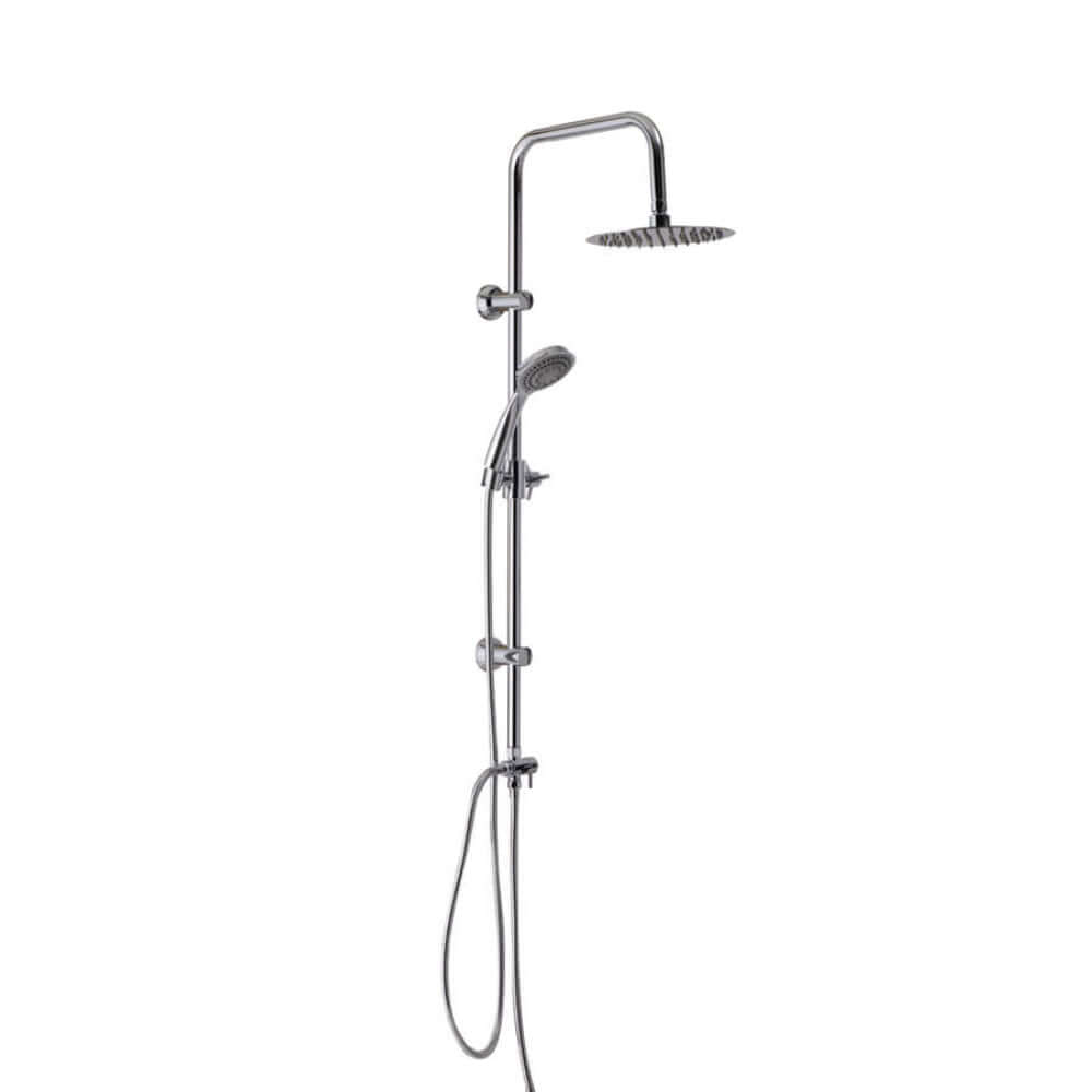 Colonna doccia con asta in acciaio e soffione in ABS Arcshop