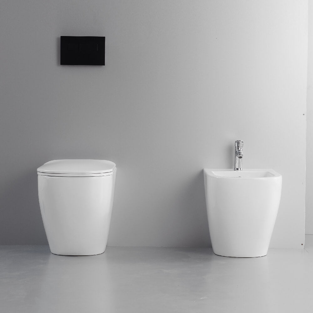 Coppia sanitari wc rimless e bidet filo muro Carpi - Arcshop