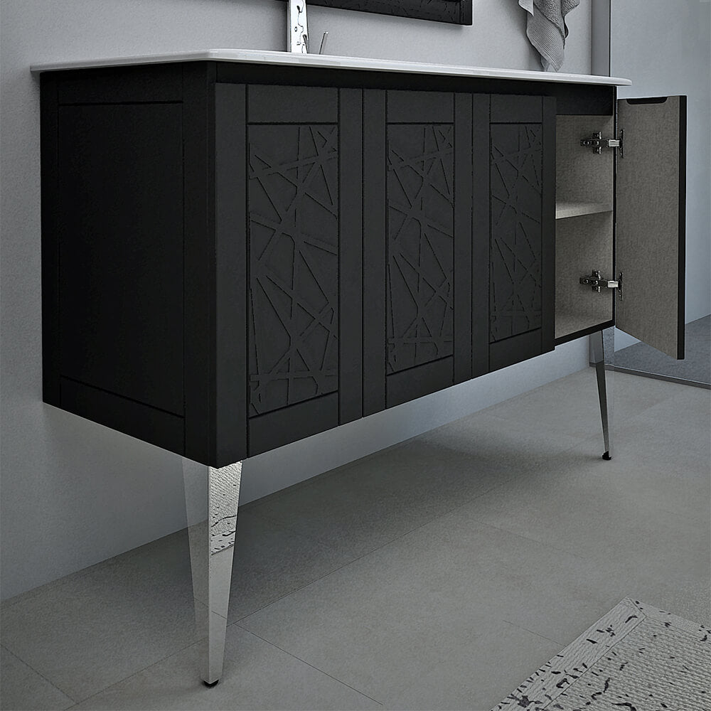 Mobile da bagno a terra Denver 120 cm finitura Grafite