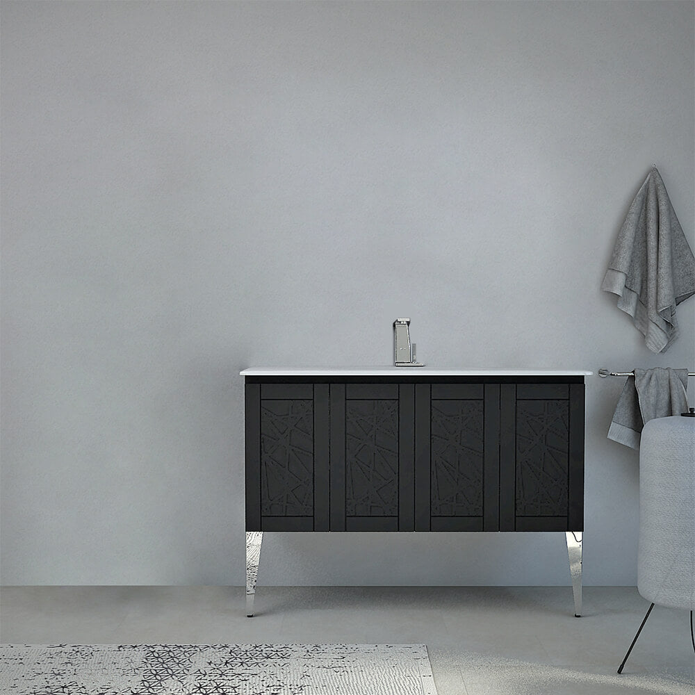 Mobile da bagno a terra Denver 120 cm finitura Grafite
