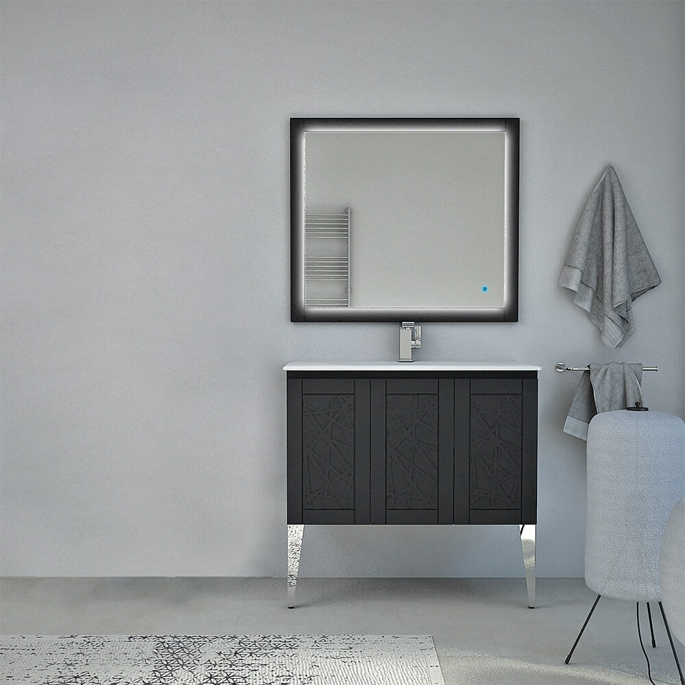Mobile bagno Denver a terra 90 cm finitura grafite