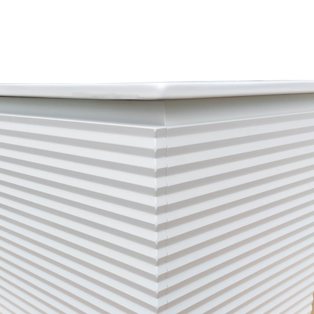 Mobile da bagno sospeso 100 cm cannettato orizzontale Bianco opaco - Malaga