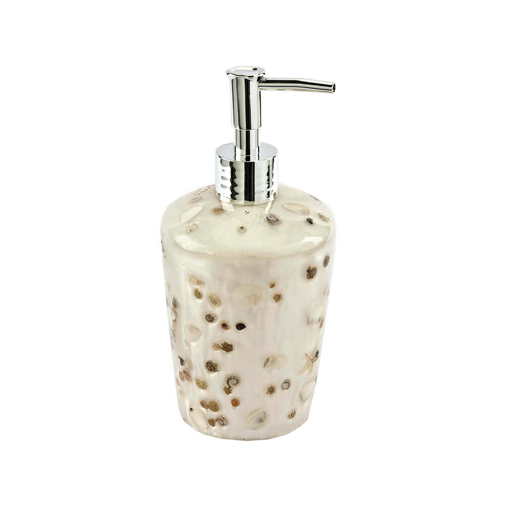 Set accessori da bagno 4 pezzi Antille Perla Dispenser Bicchiere Porta sapone e Scopino