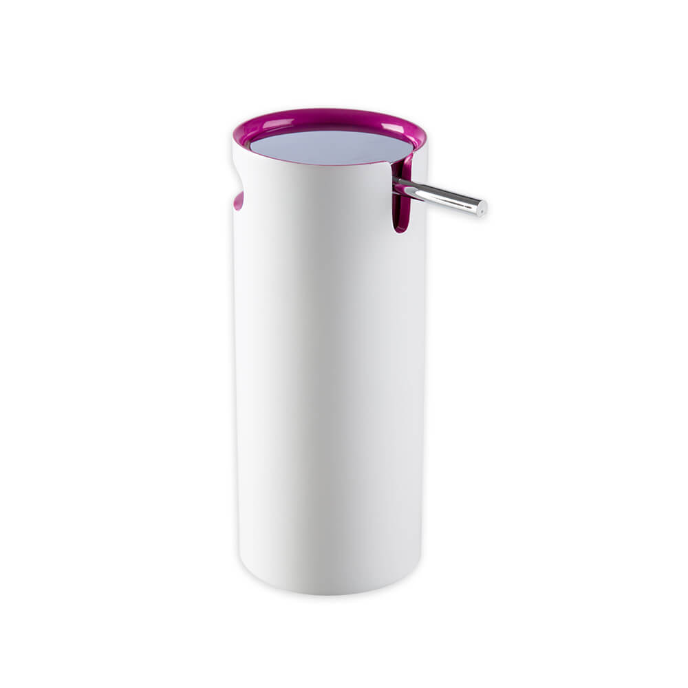 Dispenser da appoggio in resina bicolore serie Idol di Cipì bianco e rosa Arcshop