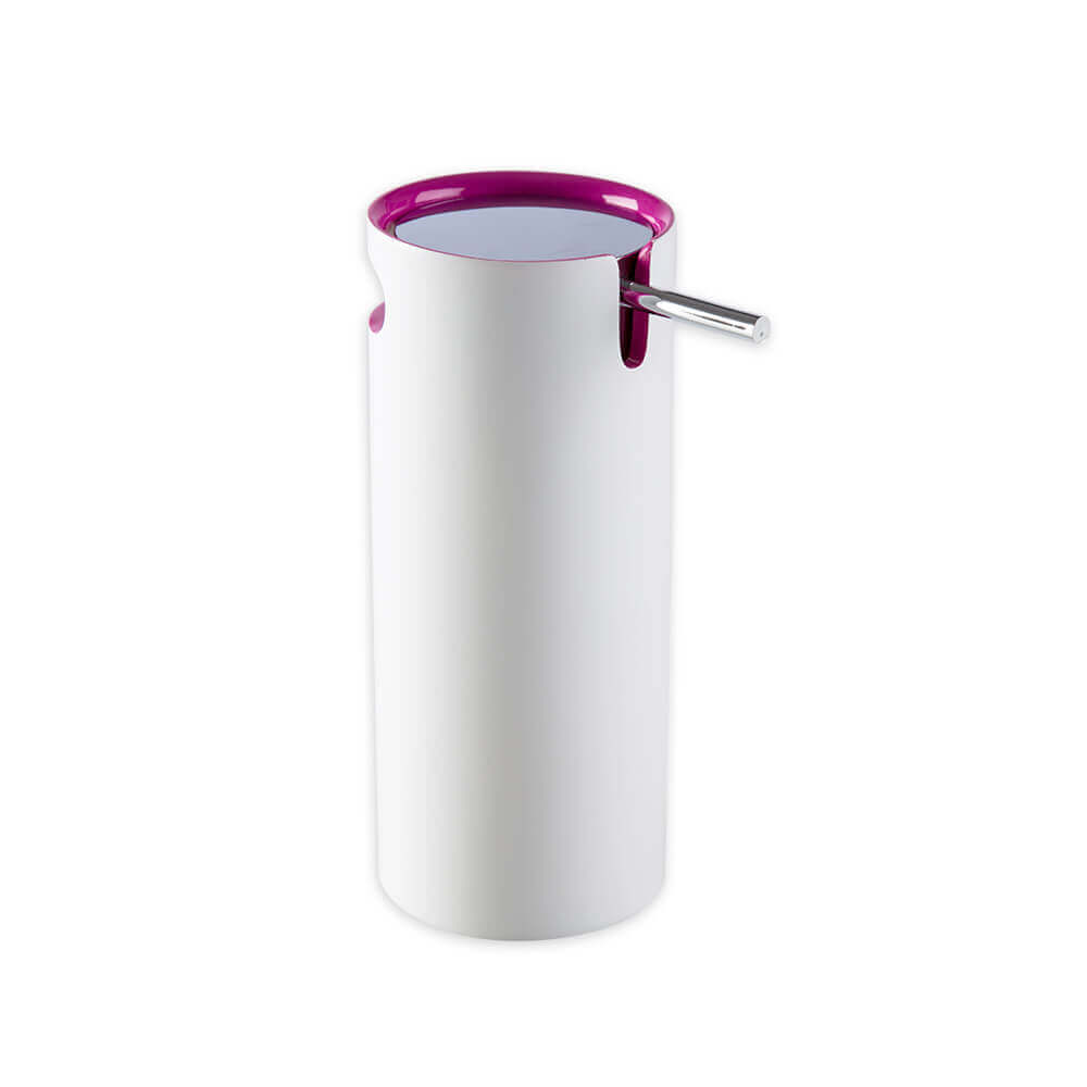 Set 4 pezzi accessori da bagno serie Idol Dispenser Bicchiere Porta sapone e Scopino