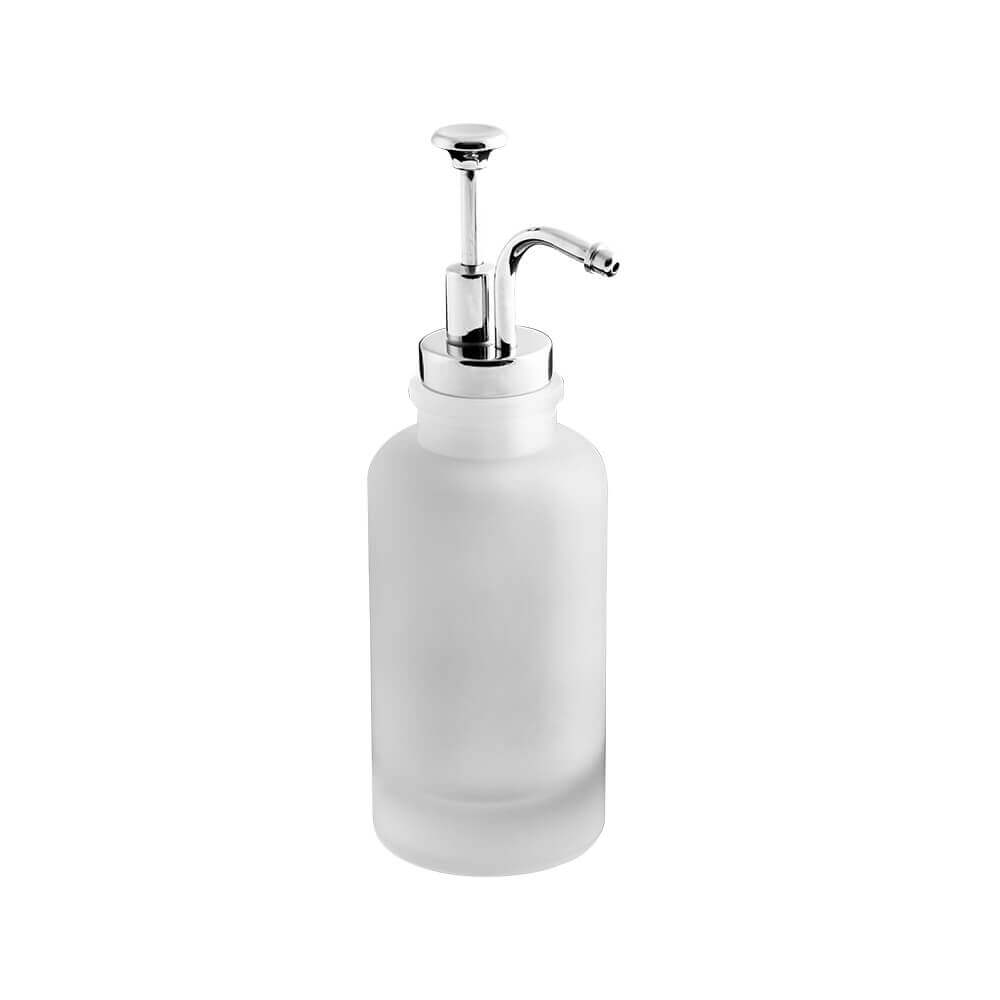 Set accessori 3 pezzi in vetro satinato serie Pharmacy di Cipì Dispenser Bicchiere Porta sapone