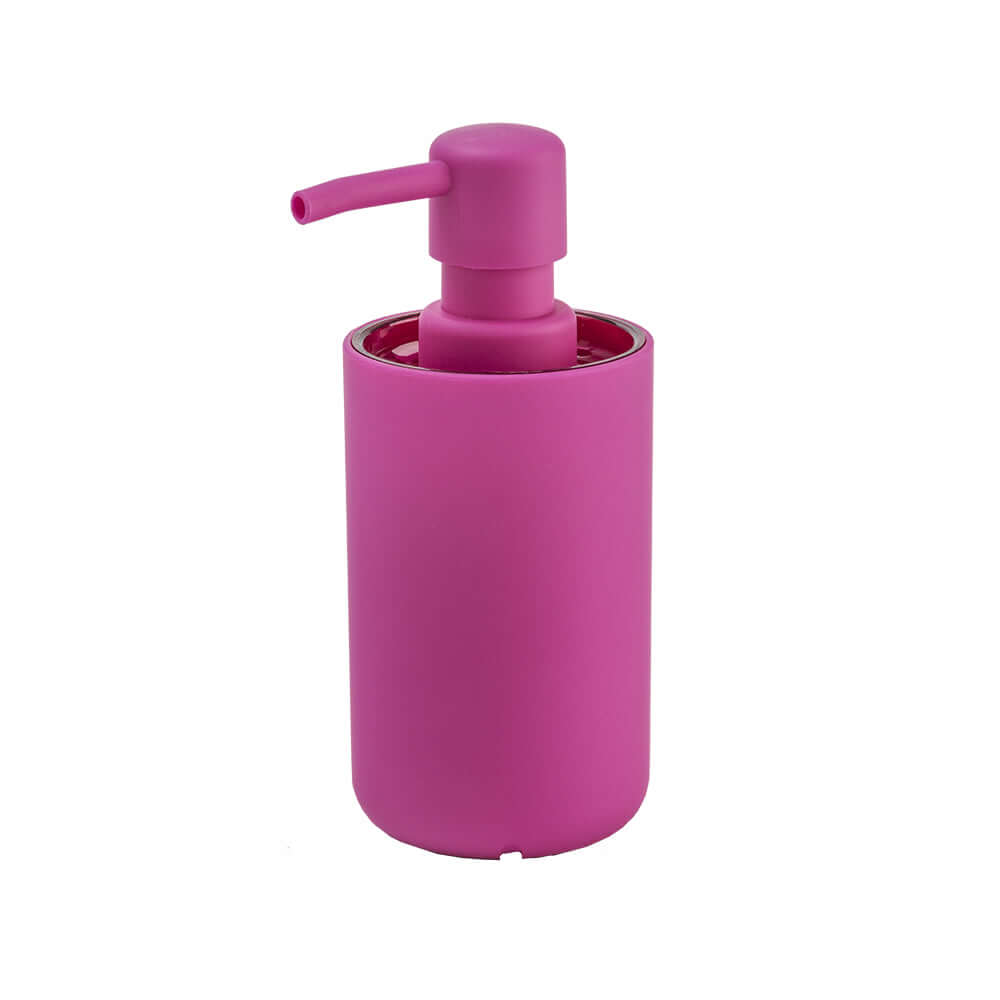 Dispenser da appoggio Serie True Colors di Cipì in resina soft touch fucsia Arcshop