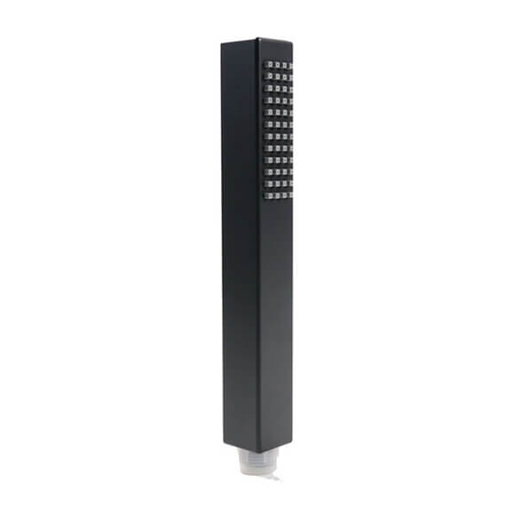 Kit doccia nero opaco soffione slim ultrapiatto quadrato da 25 cm Arcshop