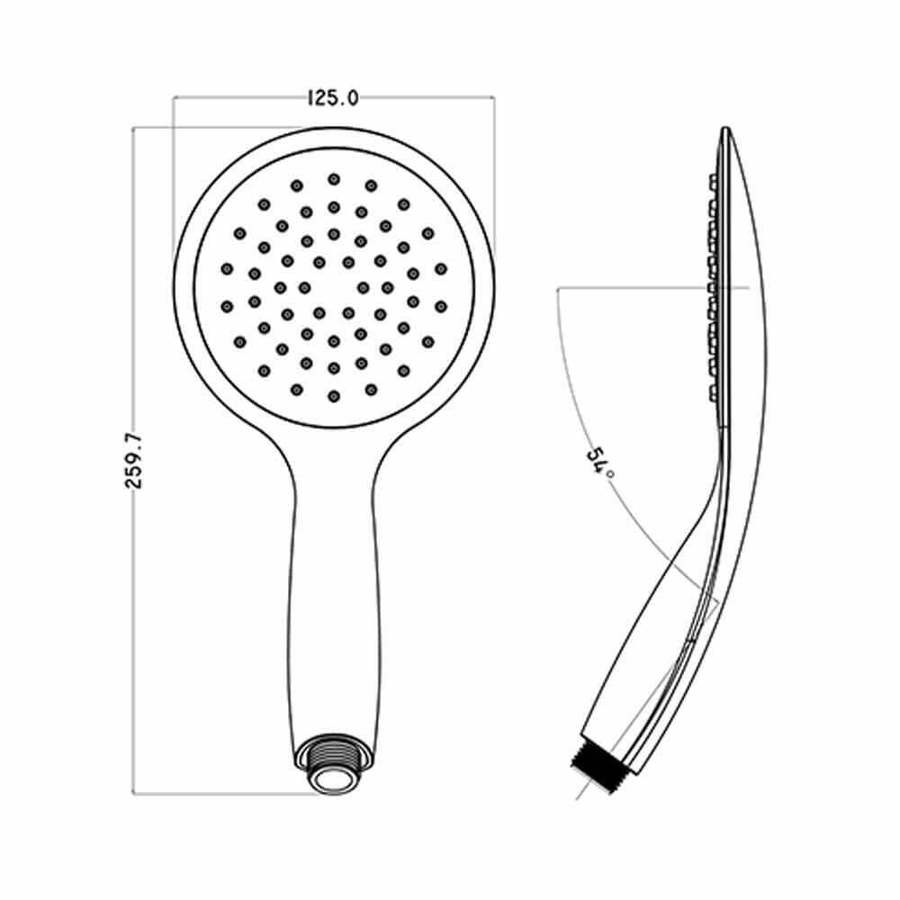Doccetta rotonda in abs cromo Siluette Arcshop