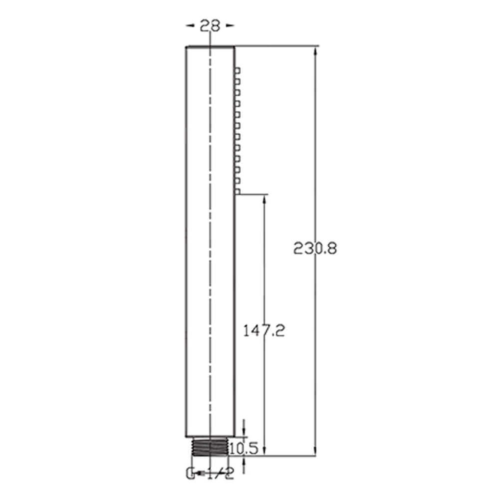 Doccetta quadrata in abs cromo Square Arcshop