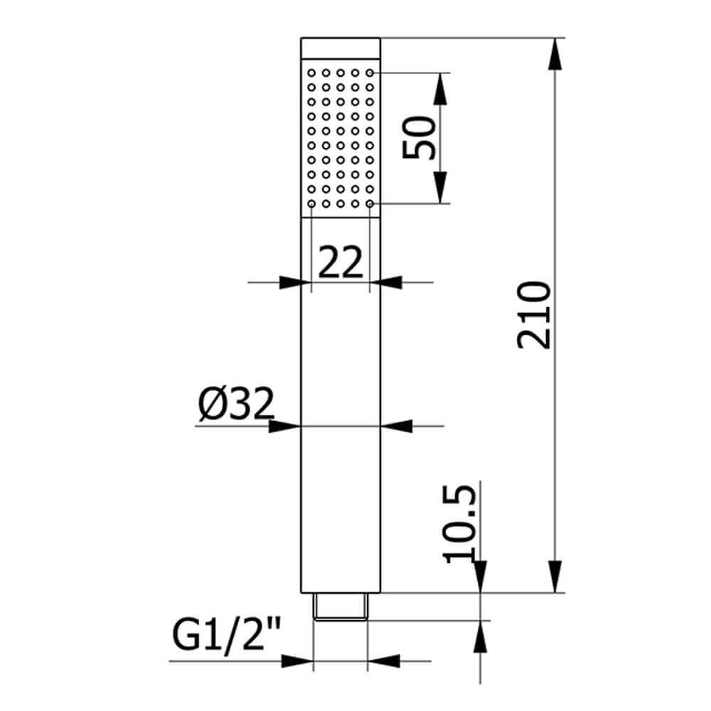 Doccino tondo in abs cromo Stilo Arcshop