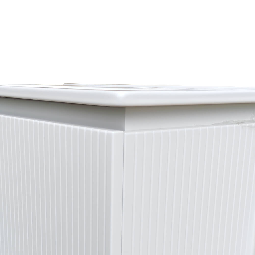 Mobile bagno sospeso 100 cm cannettato bianco opaco - Marsiglia