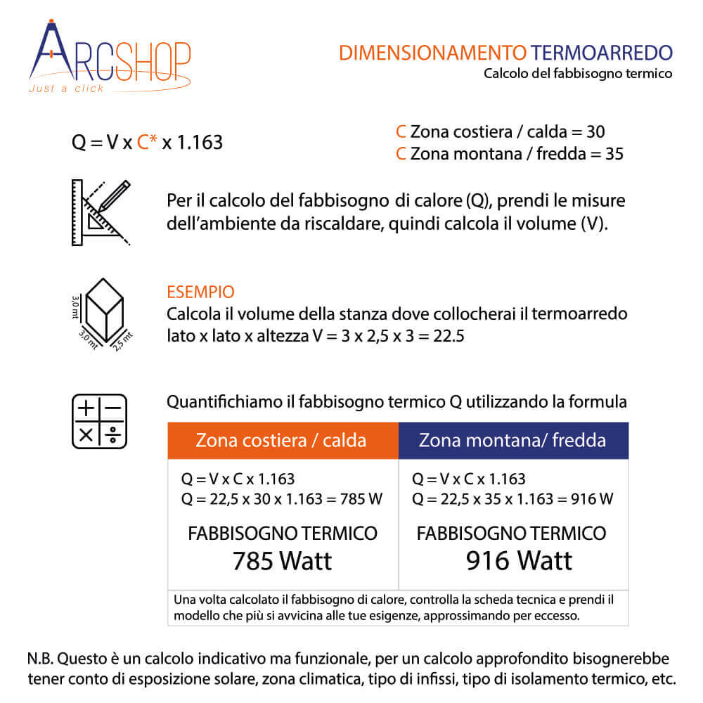 Termoarredo scaldasalviette idraulico bianco 55X77 cm Opera Ercos - Arcshop
