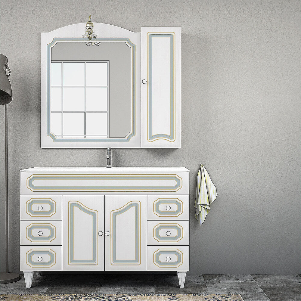 Mobile bagno classico decapè 120 cm a terra Firenze