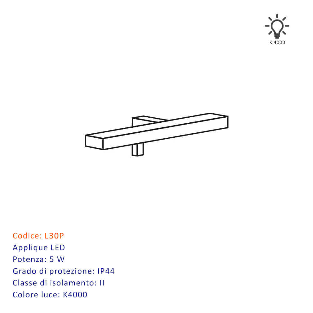 Lampada LED 30 cm a basso consumo 5W Arcshop