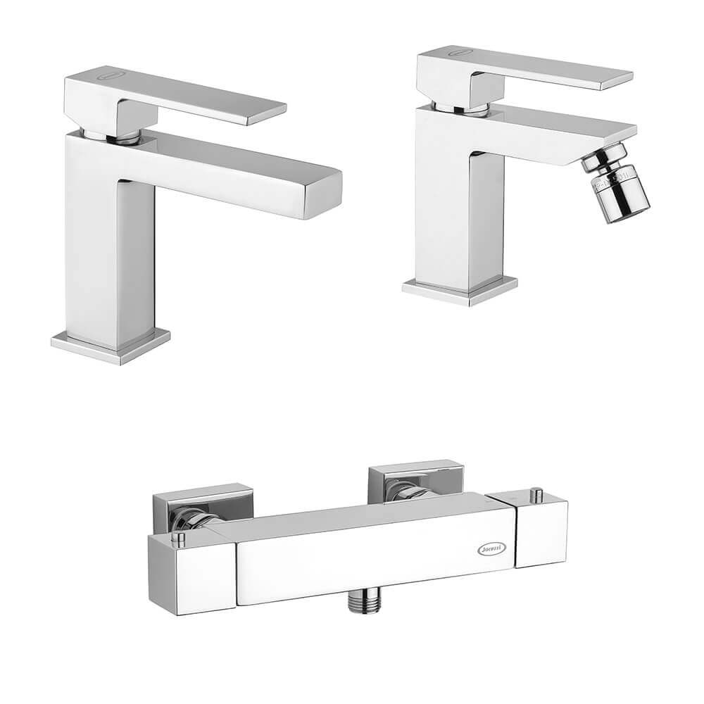 Kit miscelatori serie Twinkle lavabo bidet e esterno doccia termostatico Jacuzzi Rubinetteria Arcshop