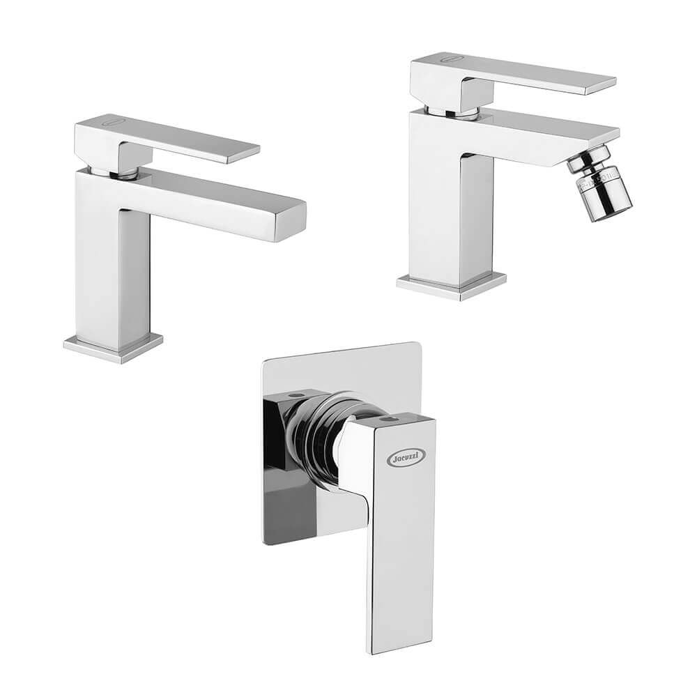 Set miscelatori Jacuzzi Rubinetteria lavabo bidet e doccia incasso serie Twinkle Arcshop