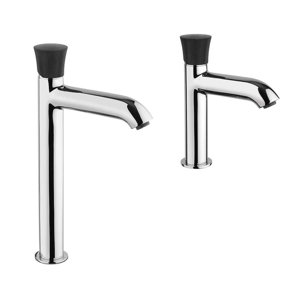 Set rubinetti lavabo alto e bidet Illumina di Jacuzzi Rubinetteria per piletta click clack