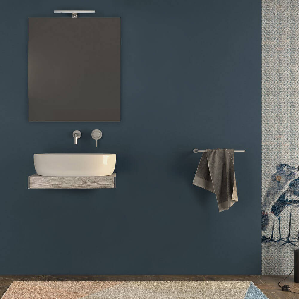 Mensolone da bagno 60 cm rovere sbiancato Arcshop
